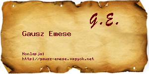 Gausz Emese névjegykártya