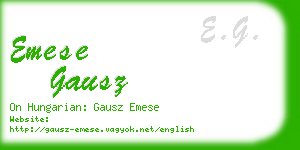 emese gausz business card